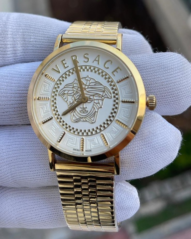 Versace Gold Kasa Beyaz Kadran Bayan Kol Saati L-811